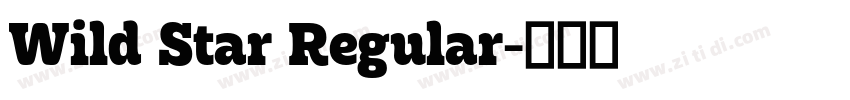 Wild Star Regular字体转换